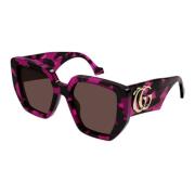 Gucci Fyrkantiga solglasögon - Trendy Urban Style Multicolor, Unisex