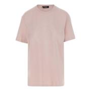 Versace Medusa Motif Crew Neck T-shirt Pink Pink, Dam
