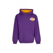 Mitchell & Ness NBA Premium Fleece Vintage Logo Hoodie Purple, Herr