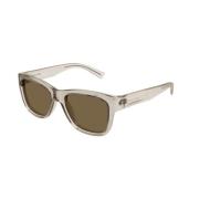 Saint Laurent Beige Brown Solglasögon SL 674 Beige, Dam