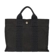 Hermès Vintage Pre-owned Canvas handvskor Gray, Dam