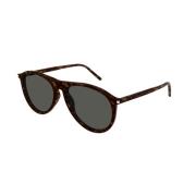 Saint Laurent Klassiska Havana solglasögon med grå linser Brown, Dam