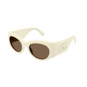 Gucci Ivory Brown Solglasögon Gg1544S Beige, Dam