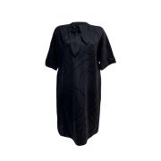 Carolina Herrera Svart Oversize Initialer Klänning Båg Detalj Black, D...