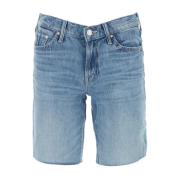 Mother Stiliga Denim Bermuda Shorts Blue, Dam