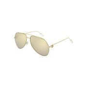 Cartier Stiliga Solglasögon Yellow, Unisex