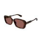 Chloé Stiliga solglasögon med Havana Brown linser Brown, Unisex