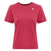 K-Way Bomull T-shirt med Hjärtlogo Pink, Dam