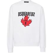 Dsquared2 Logo Print Sweatshirt White, Herr