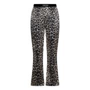 Tom Ford Leopard Print Silk Pajama Trousers Multicolor, Herr