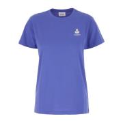 Isabel Marant Étoile Avslappnad Bomull T-shirt Purple, Dam