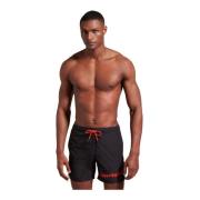 Bikkembergs Logo Print Badshorts Brown, Herr