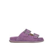 Alma EN Pena Glittrig Platt Sandal Purple, Dam