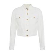 Elisabetta Franchi Jeansjacka White, Dam