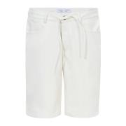 Proenza Schouler Vegan Läder Midi Shorts White, Dam