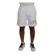 Dsquared2 Vita Casual Bermuda Shorts Tillverkade i Italien White, Herr