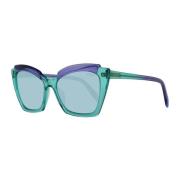 Emilio Pucci Gröna Cat Eye Solglasögon UV-skydd Green, Dam