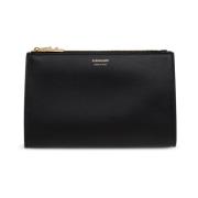 Salvatore Ferragamo Läder kosmetisk väska Black, Dam