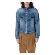 Séfr Blå Denimjacka Ytterkläder Ss24 Blue, Herr