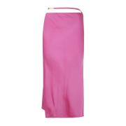 Jacquemus 430 Rosa Midi Kjol Pink, Dam