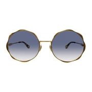 Chloé Kvinnors accessoarer solglasögon Metallic Ss23 Yellow, Dam