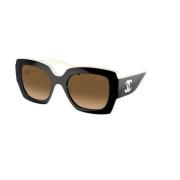 Chanel Polariserade bruna gradient solglasögon Black, Dam