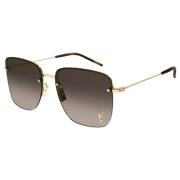 Saint Laurent Guld/brun skugga solglasögon SL 312 M Yellow, Dam