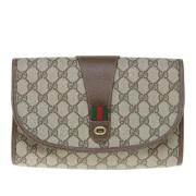 Gucci Vintage Pre-owned Canvas kuvertvskor Beige, Dam