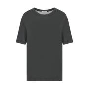 Lemaire Grå Silk Crew Neck T-shirt Gray, Herr