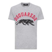 Dsquared2 Gråa T-shirts och Polos med Dsquared Panther Logo Gray, Herr