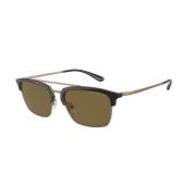 Emporio Armani Brun Ram Mörkbruna Linser Solglasögon Brown, Unisex