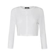 Max Mara Mysig Stickad Kofta White, Dam