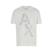 Armani Exchange Logotyp Bröst T-shirt White, Herr