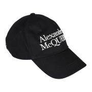 Alexander McQueen Svart/Ivory Baseball Cap Black, Herr