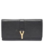 Yves Saint Laurent Vintage Pre-owned Laeder plnbcker Black, Dam