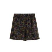 Max Mara Blommig Silke Boxershorts Black, Dam