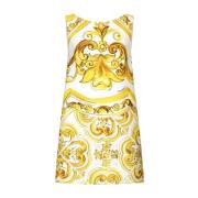 Dolce & Gabbana Majolica Print Sidensklänning Multicolor, Dam