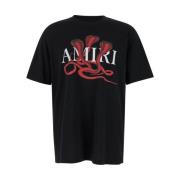 Amiri Snake Tee Jersey Svart T-shirts Polos Black, Herr