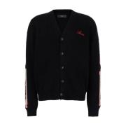 Amiri Svart Bones Cardigan Tröja Black, Herr