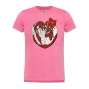 Vivienne Westwood Tryckt T-shirt Pink, Herr