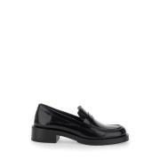 Stuart Weitzman Svarta platta skor Palmer Bold Loafer Black, Dam