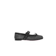 Christian Louboutin Svarta Tygplatta Skor Tillverkade i Italien Black,...