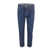 Emporio Armani Blå Jeans 5-ficka Dragkedja Knappstängning Blue, Herr
