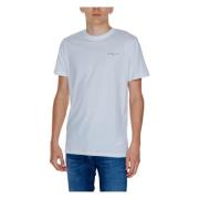 Tommy Jeans Herr Linear T-shirt Höst/Vinter Kollektion White, Herr