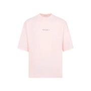 Marni Rosa Bomull T-shirt med Front Print Pink, Herr