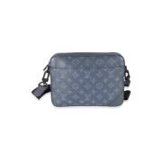 Louis Vuitton Vintage Pre-owned Laeder crossbodyvskor Blue, Dam