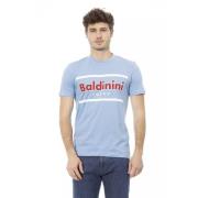 Baldinini Snygg Kortärmad T-shirt för Män Blue, Herr