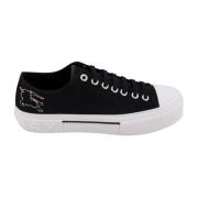 Burberry Svarta Canvas Sneakers Aw23 Black, Herr