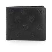 Calvin Klein Präglad Läder Bifold Plånbok Black, Herr