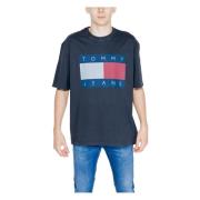 Tommy Jeans Big Flag Tee Höst/Vinter Kollektion Black, Herr